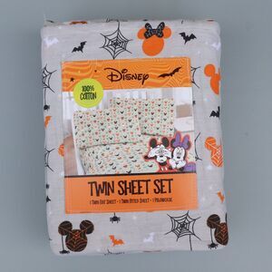 Disney Mickey Minnie Halloween Twin Sheet Set Spider